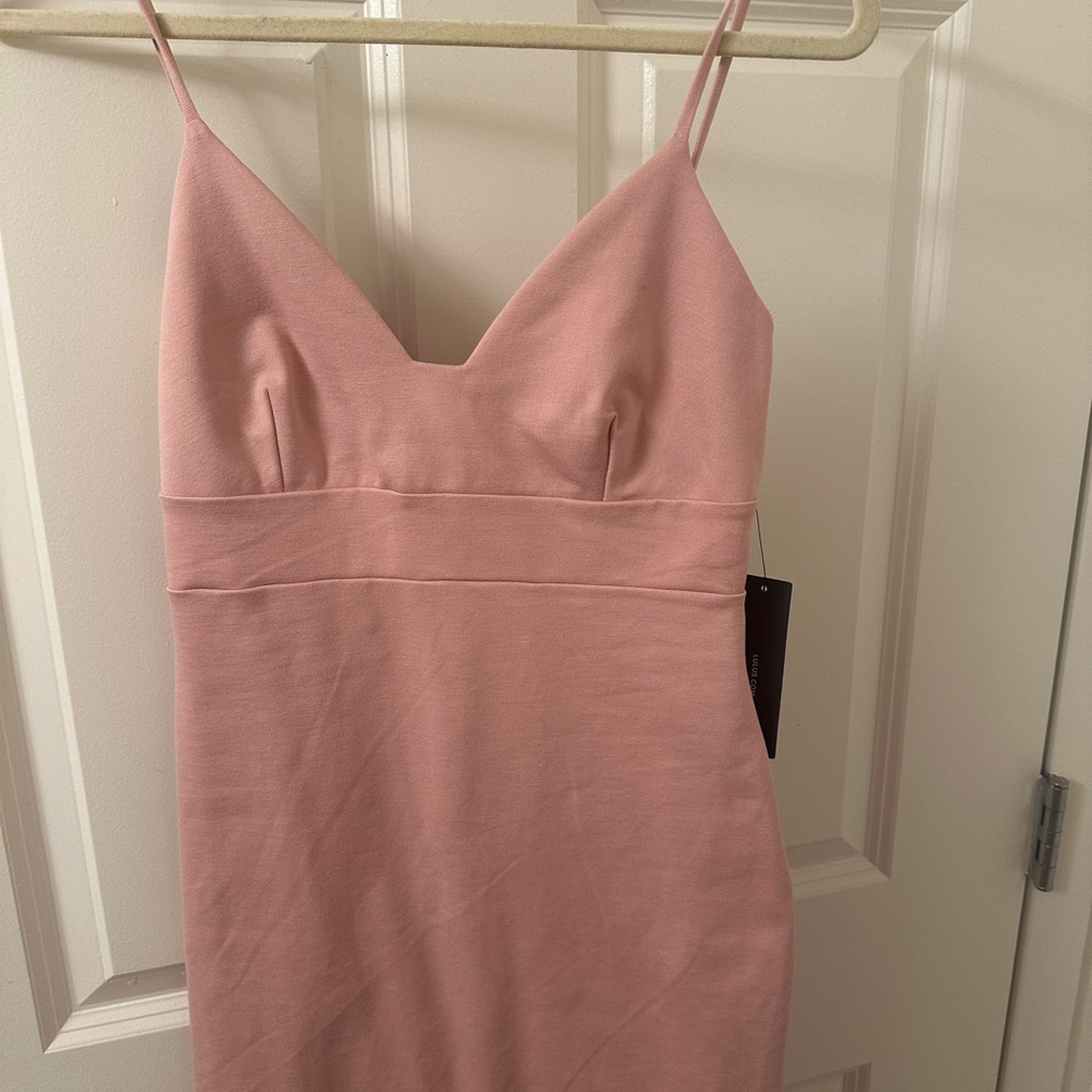 Elegant Pink Spaghetti Strap Dress